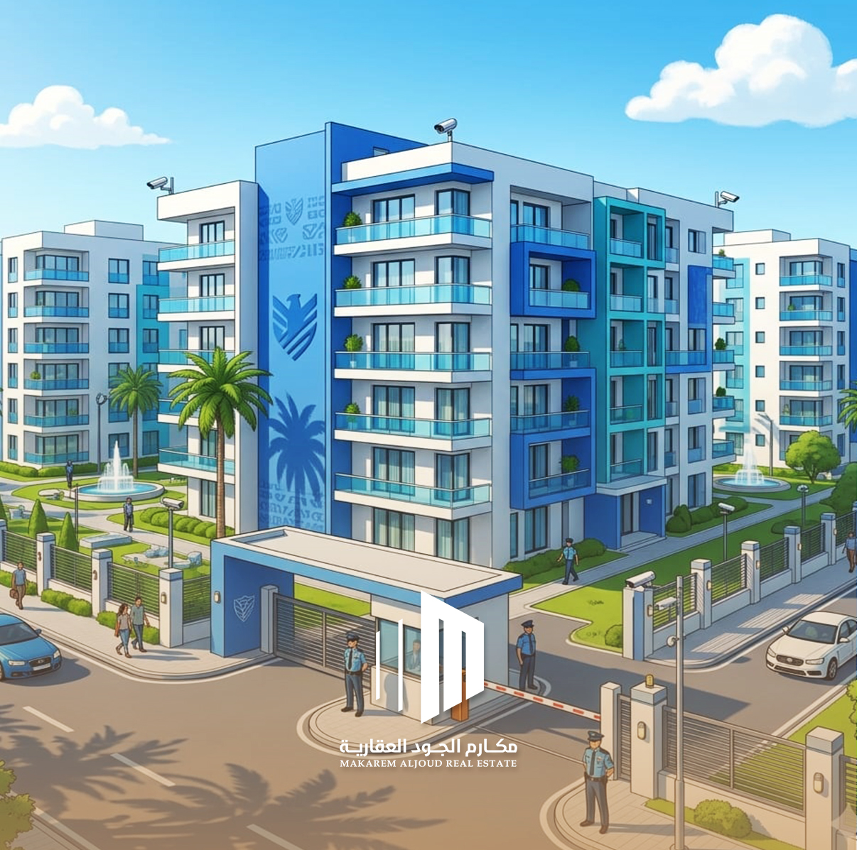 شقق بخدمات أمنية