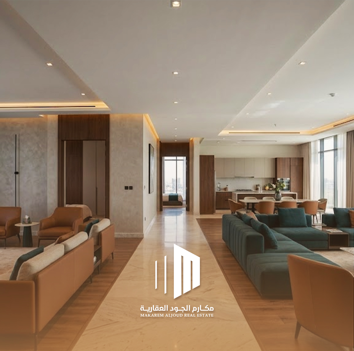 تصميم توضيحي لمقال كم سعر شقة 3 غرف في جدة